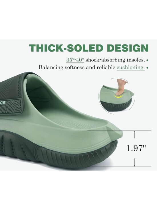 Men\'s Light Green Recovery Sandals Orthopaedic Plantar Fascistic Walking Casual main image 4